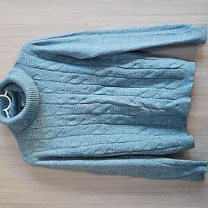 Blue Cable Knit Sweater Size Large